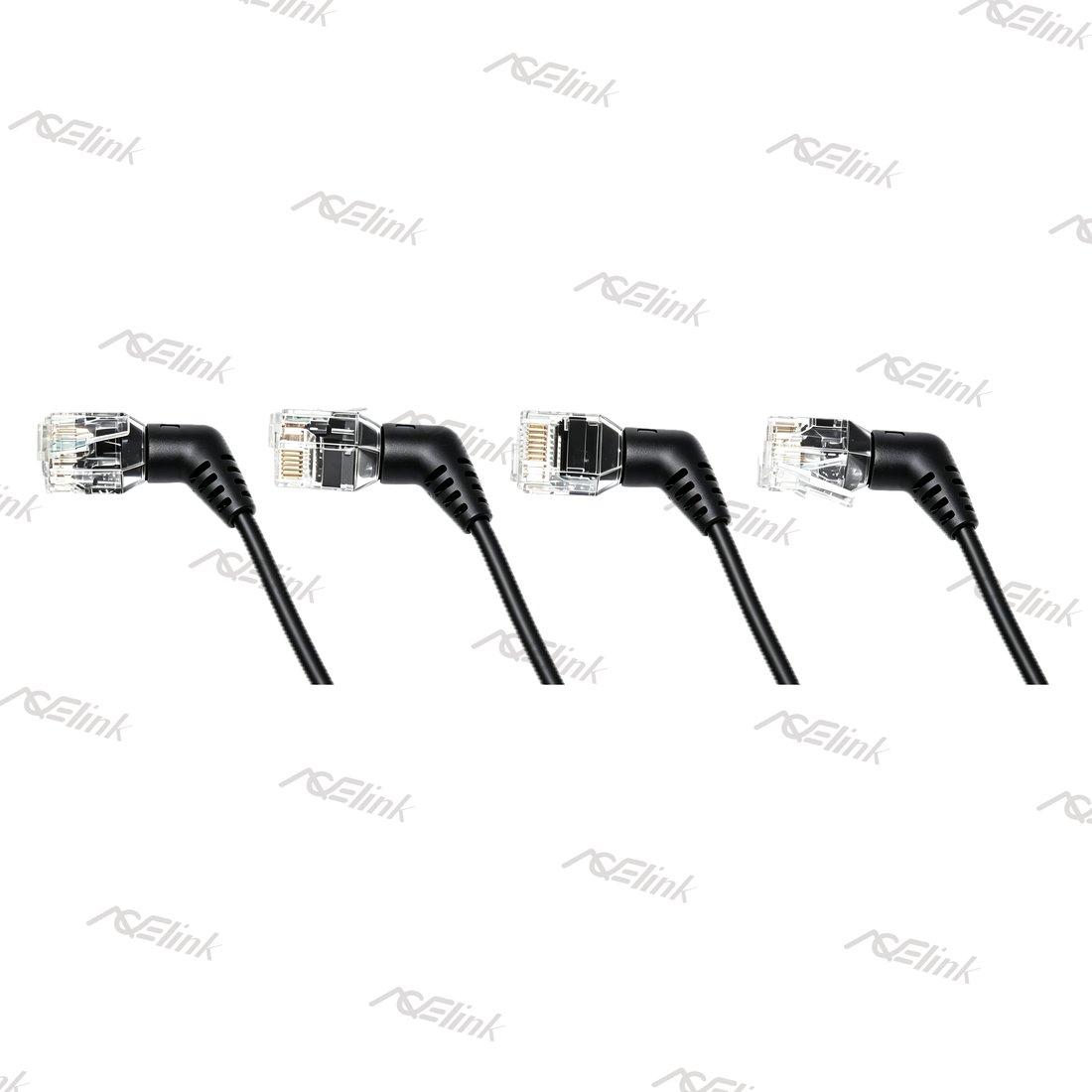 360°Rotatable Angled Slim Cat.6A U/UTP 32AWG PVC Patch Cable