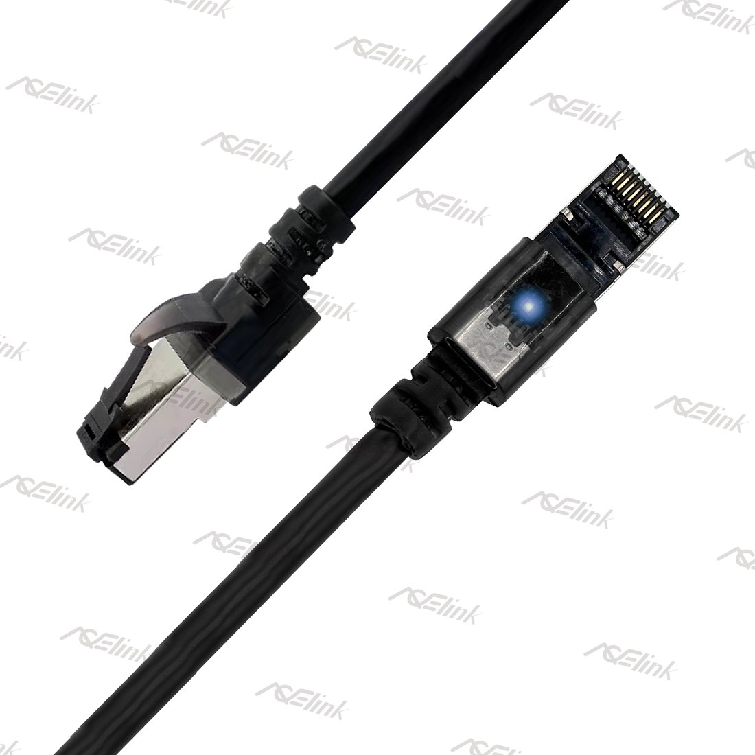 S/FTP CAT.7 Smart Tracing Cable with LED Flash Powered by USB-C