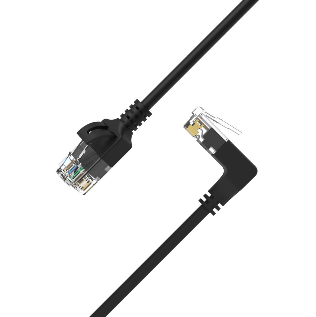 Multi-angle Slim CAT.6A U/UTP 28AWG Patch Cable